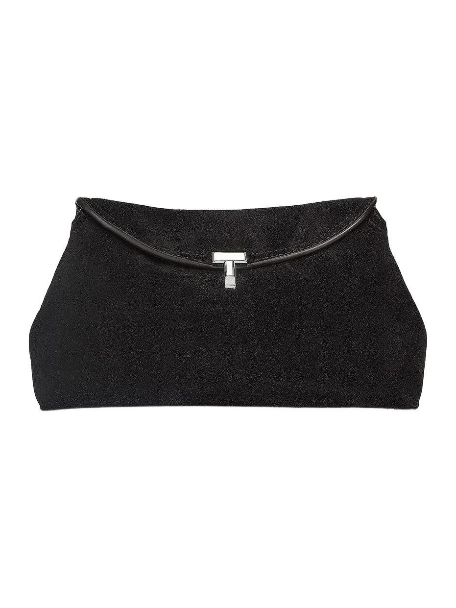 TOTEME Women's T-Lock Suede Clutch