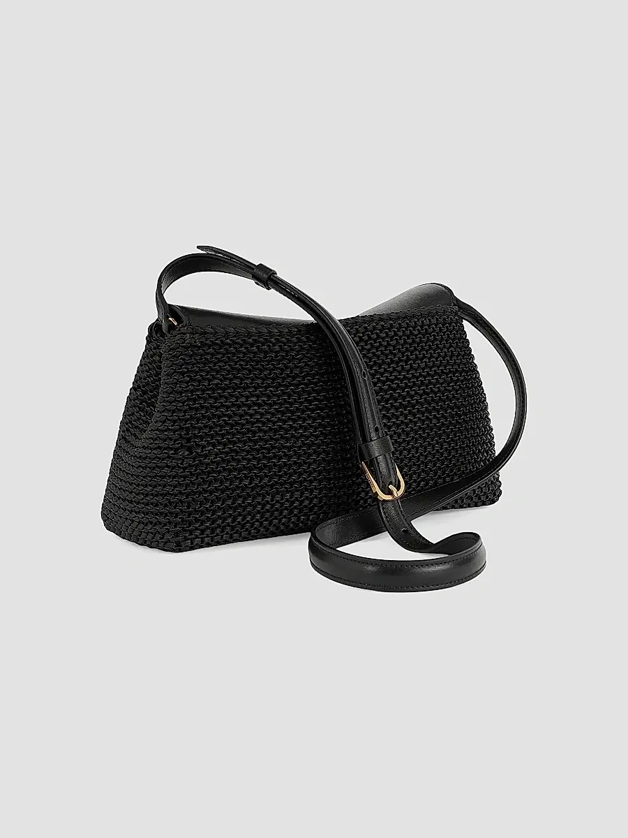 TOTEME Women's T-Lock Woven Leather Clutch | Thumbnail 2 TOTEME Women's T-Lock Woven Leather Clutch | Thumbnail 2