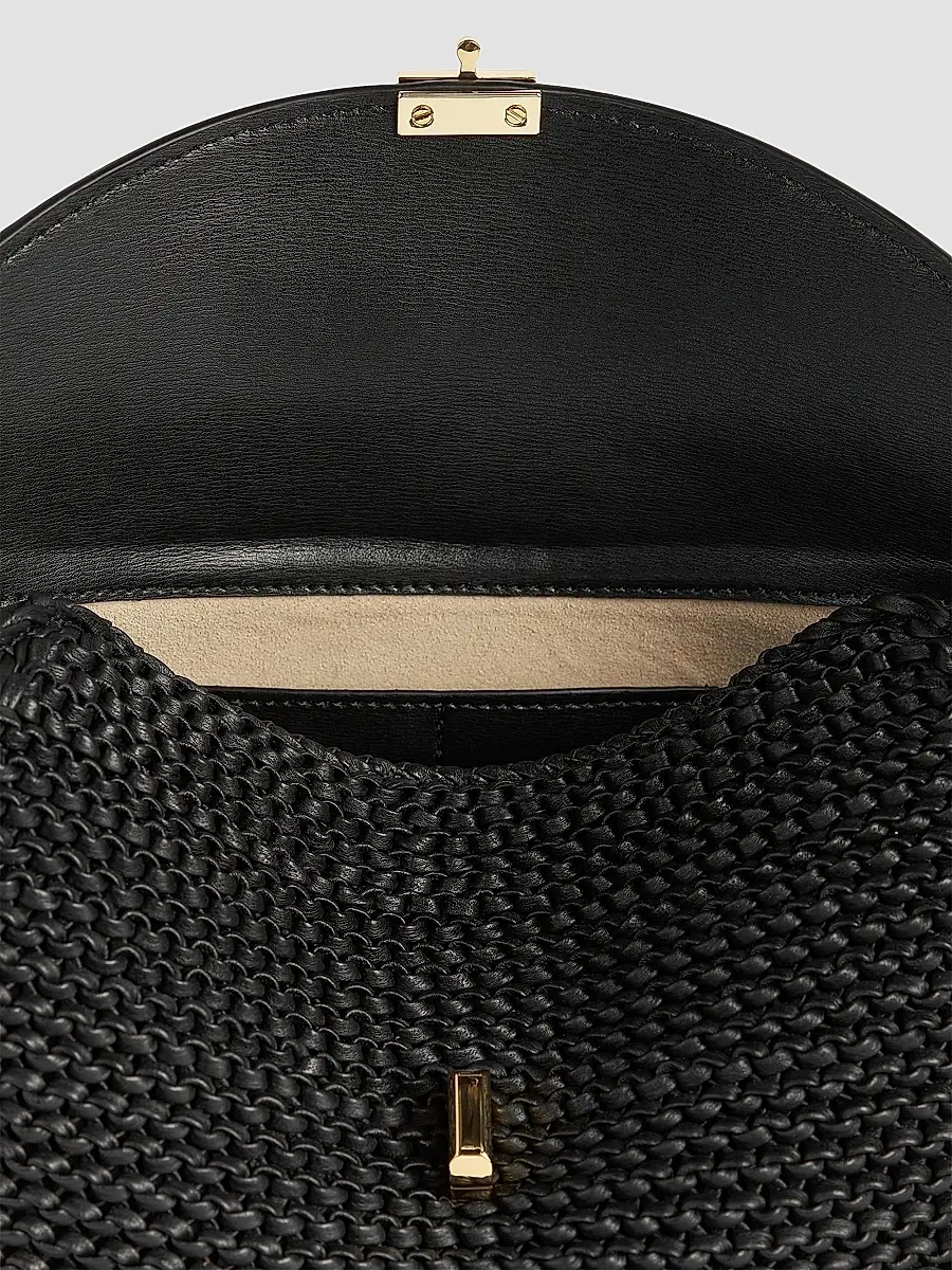 TOTEME Women's T-Lock Woven Leather Clutch | Thumbnail 4 TOTEME Women's T-Lock Woven Leather Clutch | Thumbnail 4