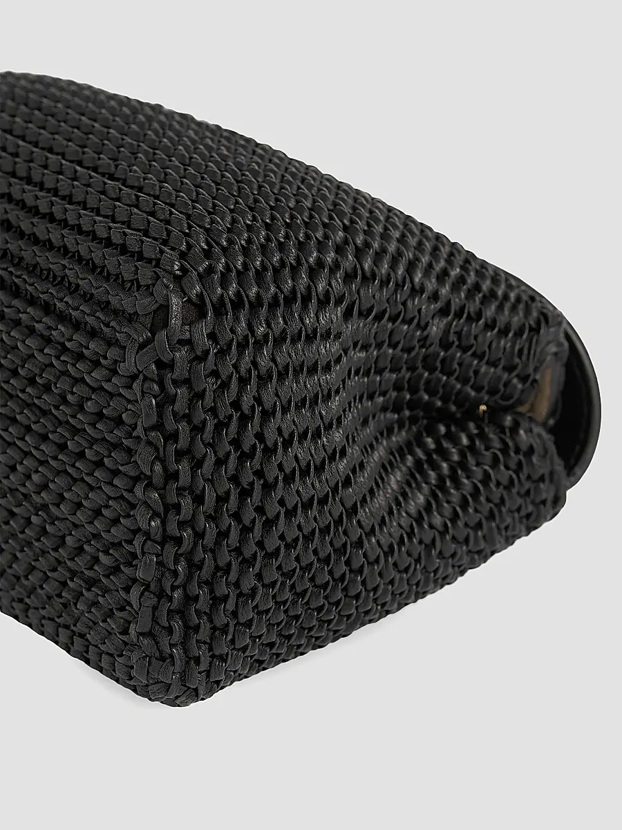 TOTEME Women's T-Lock Woven Leather Clutch | Thumbnail 6 TOTEME Women's T-Lock Woven Leather Clutch | Thumbnail 6