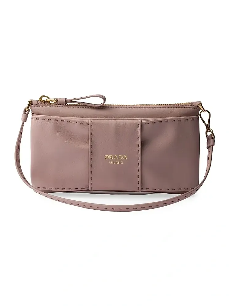 Prada Women's Nappa Leather Zipper Pouch
