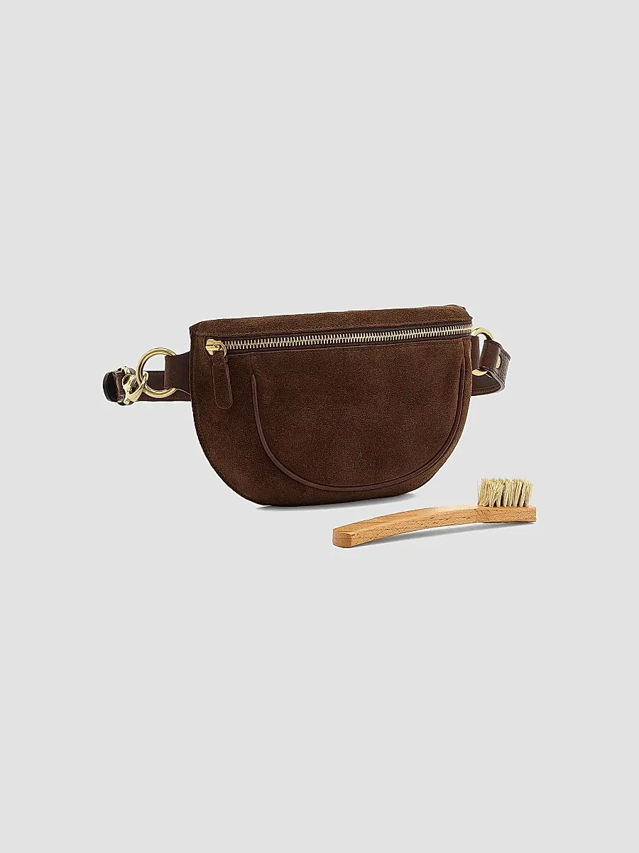 Il Bisonte Women's Oliveta Suede Adjustable Belt Bag | Thumbnail 2 Il Bisonte Women's Oliveta Suede Adjustable Belt Bag | Thumbnail 2