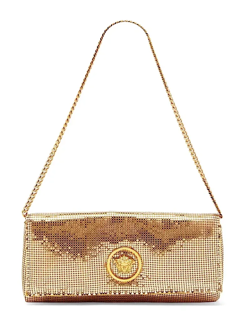 Versace Women's Medusa Metallic Convertible Clutch - Gold Gold