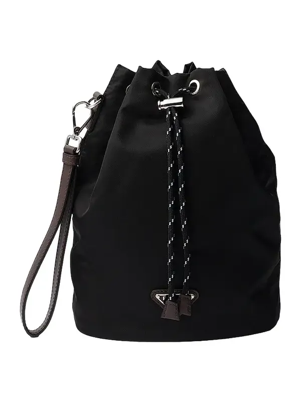 Prada Men's Speedrock Re-Nylon and Leather Pouch - Black