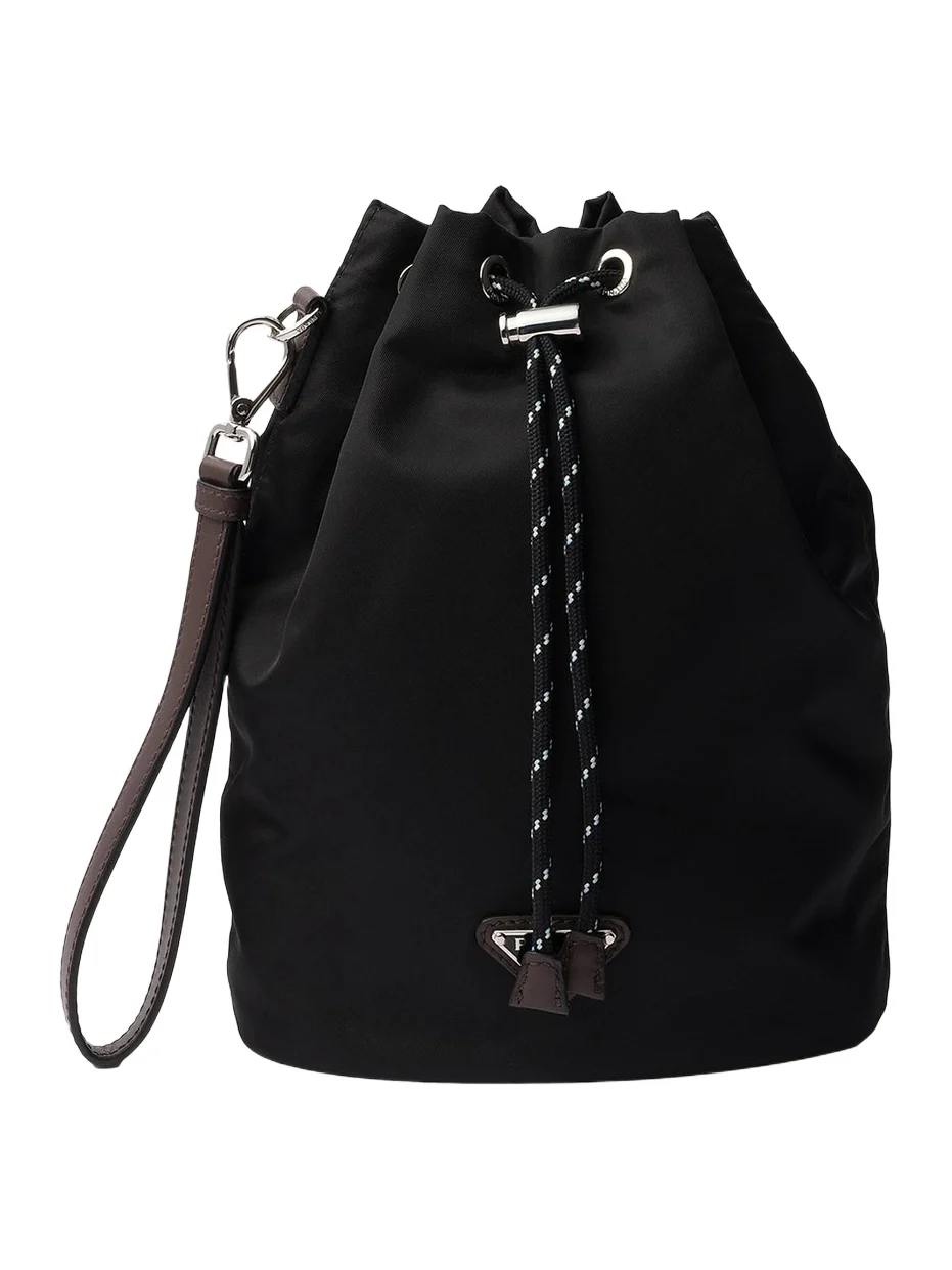 Prada Men's Speedrock Re-Nylon and Leather Pouch - Black