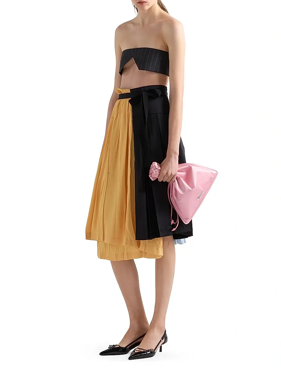 Prada Women's Wish Silk Duchesse Pouch | Thumbnail 2 Prada Women's Wish Silk Duchesse Pouch | Thumbnail 2