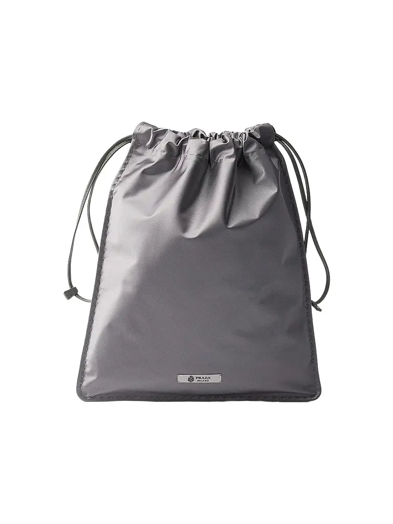Prada Women's Wish Silk Duchesse Pouch - Grey | Image 1 Prada Women's Wish Silk Duchesse Pouch - Grey | Image 1
