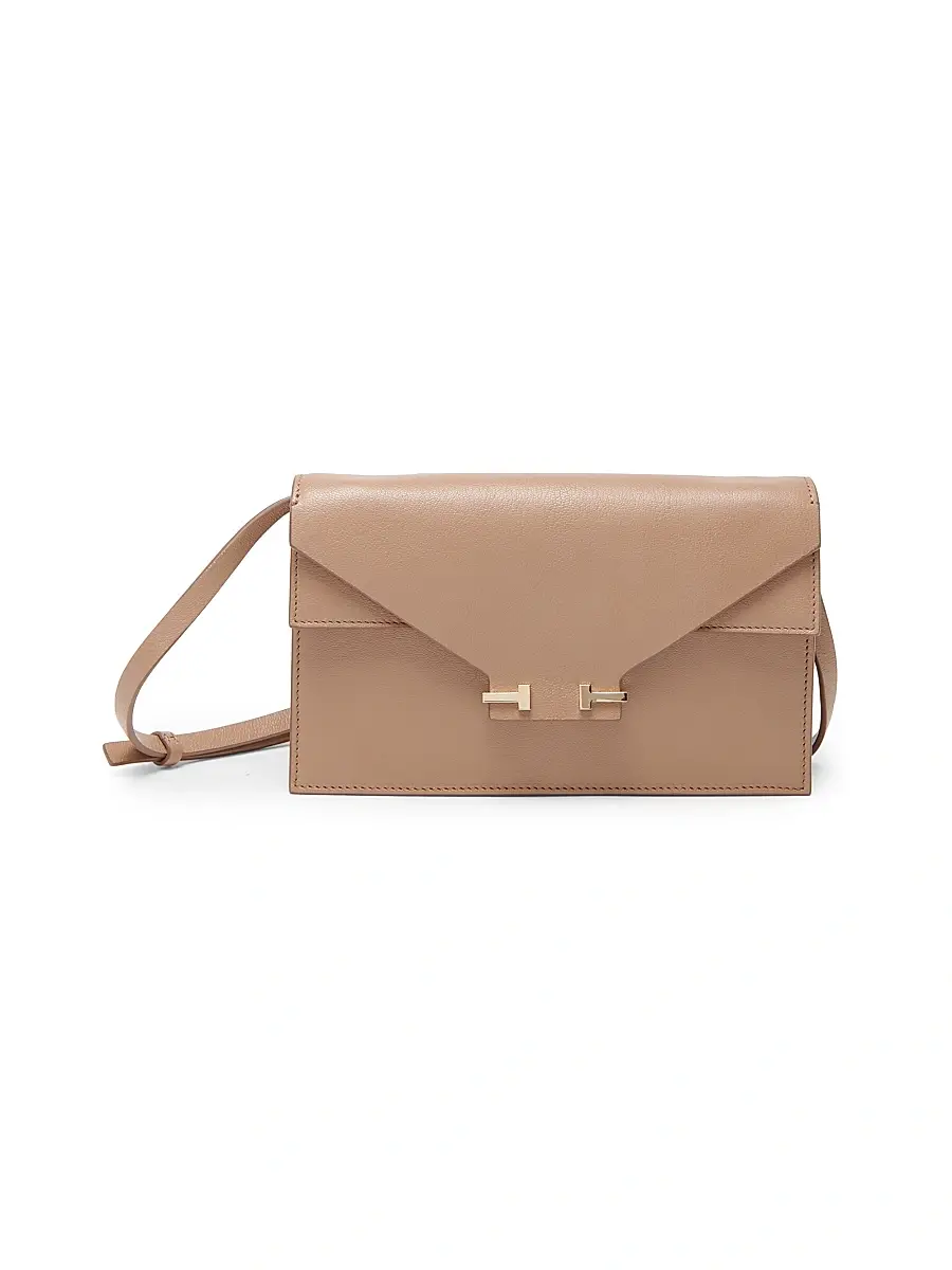 Tom Ford Women's Mini Aube Leather Shoulder Clutch - Rhum | Image 1 Tom Ford Women's Mini Aube Leather Shoulder Clutch - Rhum | Image 1