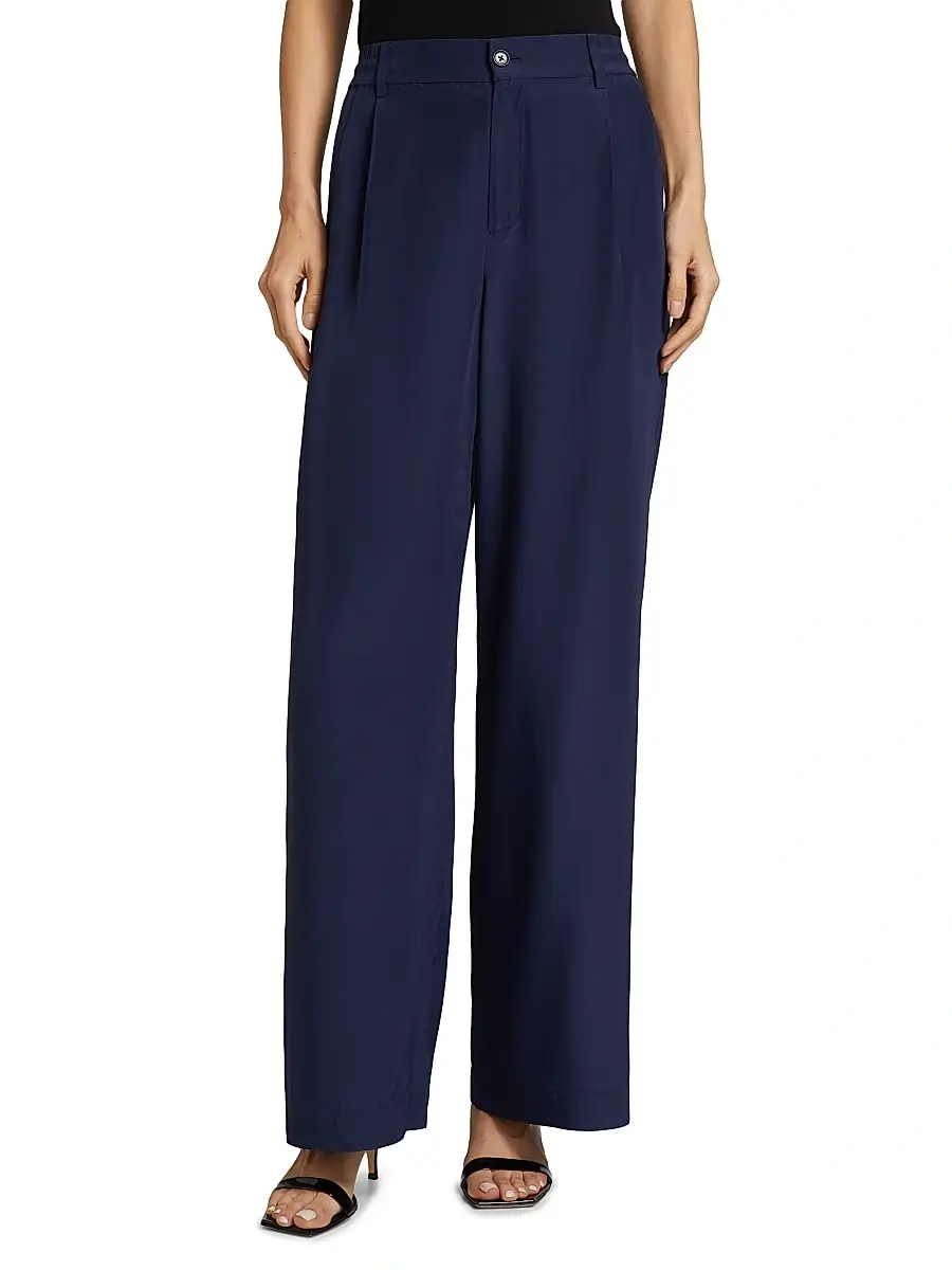 Simkhai Women's Sydnie Paperbag-Waist Wide-Leg Pants | Thumbnail 3 Simkhai Women's Sydnie Paperbag-Waist Wide-Leg Pants | Thumbnail 3