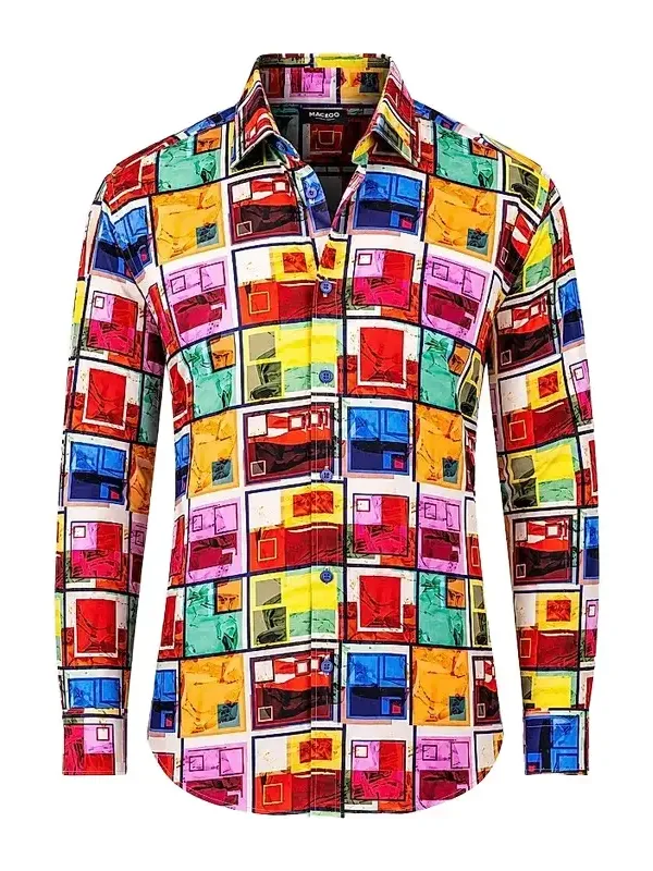 Men's Fibonacci Marthyr Color Block Shirt Men's Fibonacci Marthyr Color Block Shirt