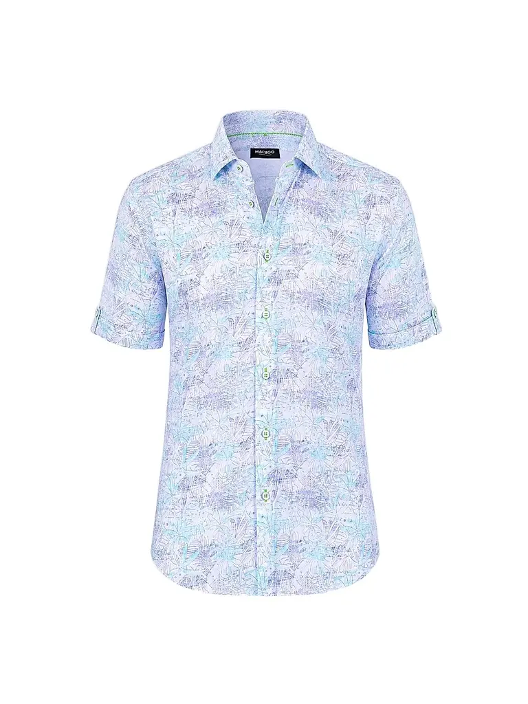 Maceoo Men's Galileo Short Sleeve Shirt - Blue White - Size XXXL | Image 1 Maceoo Men's Galileo Short Sleeve Shirt - Blue White - Size XXXL | Image 1