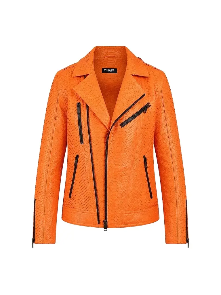 Maceoo Men's Python Leather Jacket | Image 1 Maceoo Men's Python Leather Jacket | Image 1