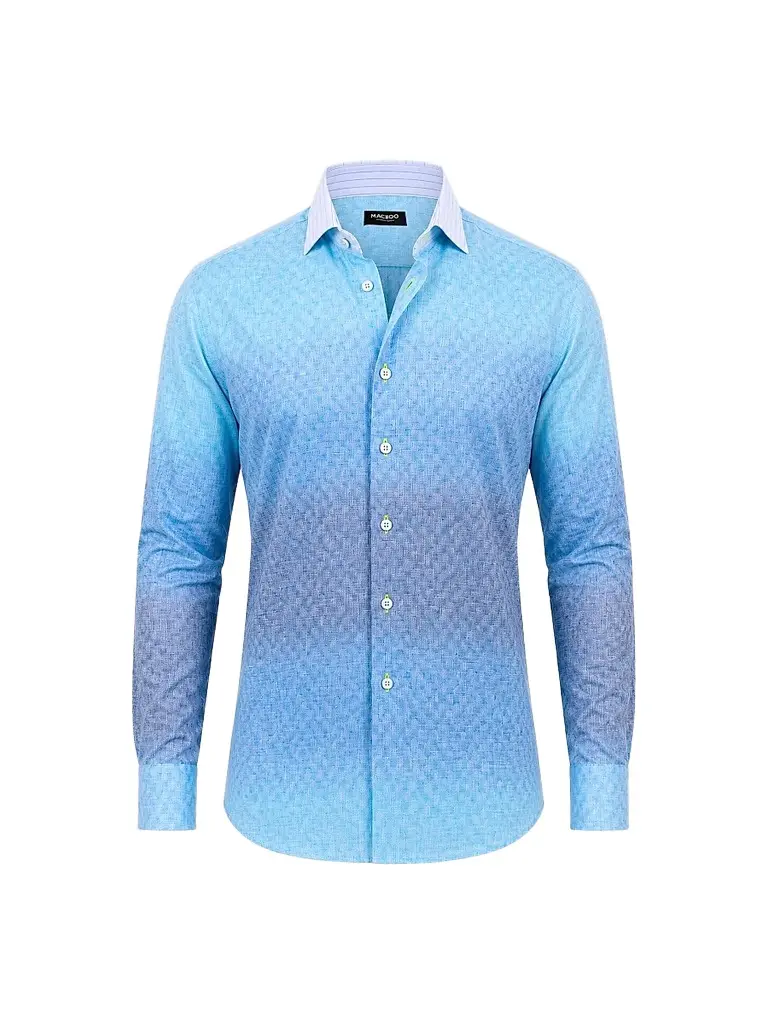 Maceoo Men's Fibonacci Marthyr Ombre Shirt - Blue - Size XXXXL | Image 1 Maceoo Men's Fibonacci Marthyr Ombre Shirt - Blue - Size XXXXL | Image 1