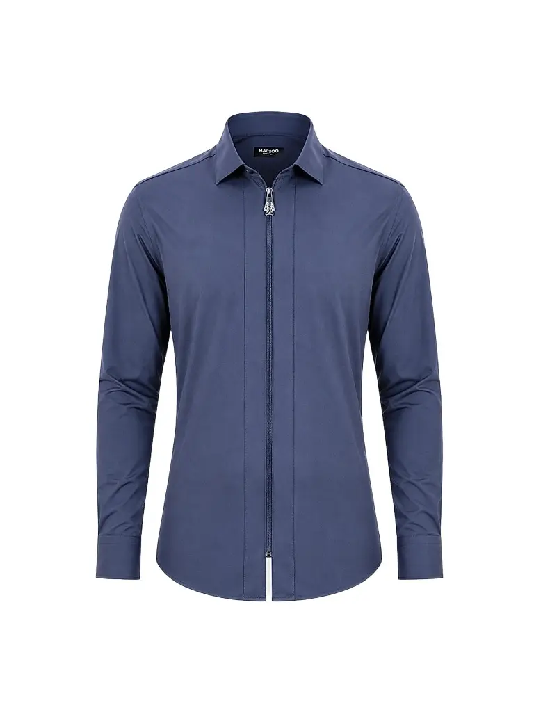 Maceoo Men's Fibzip Marthyr Shirt - Blue - Size XXXXL | Image 1 Maceoo Men's Fibzip Marthyr Shirt - Blue - Size XXXXL | Image 1