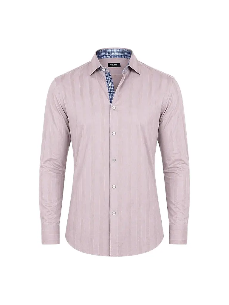 Maceoo Men's Fibonacci Marthyr Stripe Shirt - Pink - Size XXXXL | Image 1 Maceoo Men's Fibonacci Marthyr Stripe Shirt - Pink - Size XXXXL | Image 1