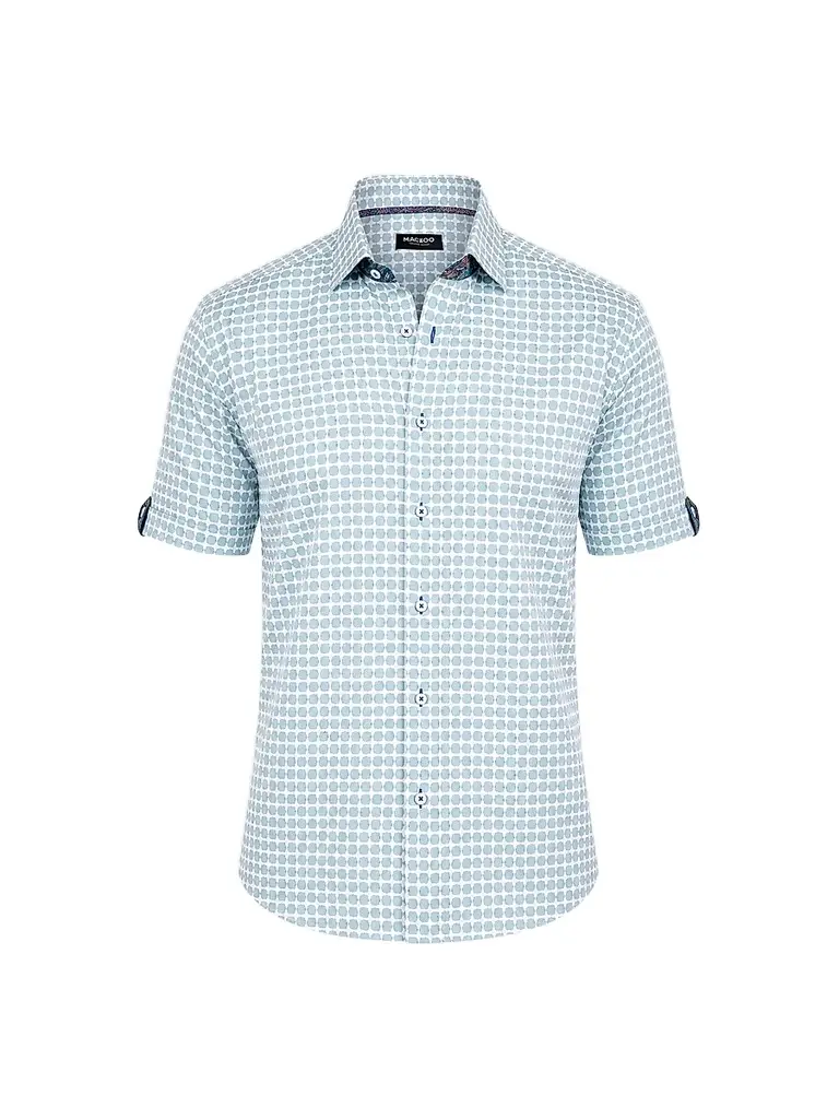 Maceoo Men's Galileo Short Sleeve Shirt - Green - Size XXXL | Image 1 Maceoo Men's Galileo Short Sleeve Shirt - Green - Size XXXL | Image 1