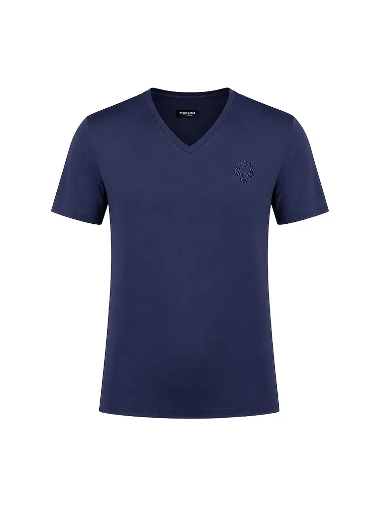Men's V-Neck SS Short Sleeve T-Shirt - Blue Men's V-Neck SS Short Sleeve T-Shirt - Blue