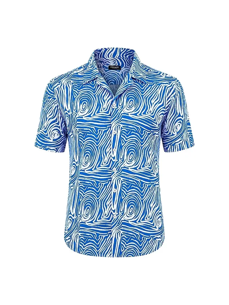 Maceoo Men's Apachi Marthyr Shirt - Blue - Size XXXXL | Image 1 Maceoo Men's Apachi Marthyr Shirt - Blue - Size XXXXL | Image 1