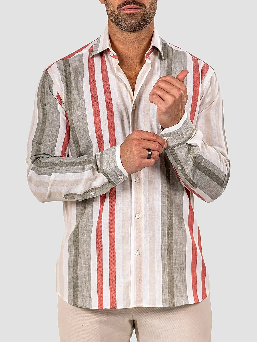 Maceoo Men's Fibonacci Marthyr Bold Stripe Shirt | Thumbnail 5 Maceoo Men's Fibonacci Marthyr Bold Stripe Shirt | Thumbnail 5