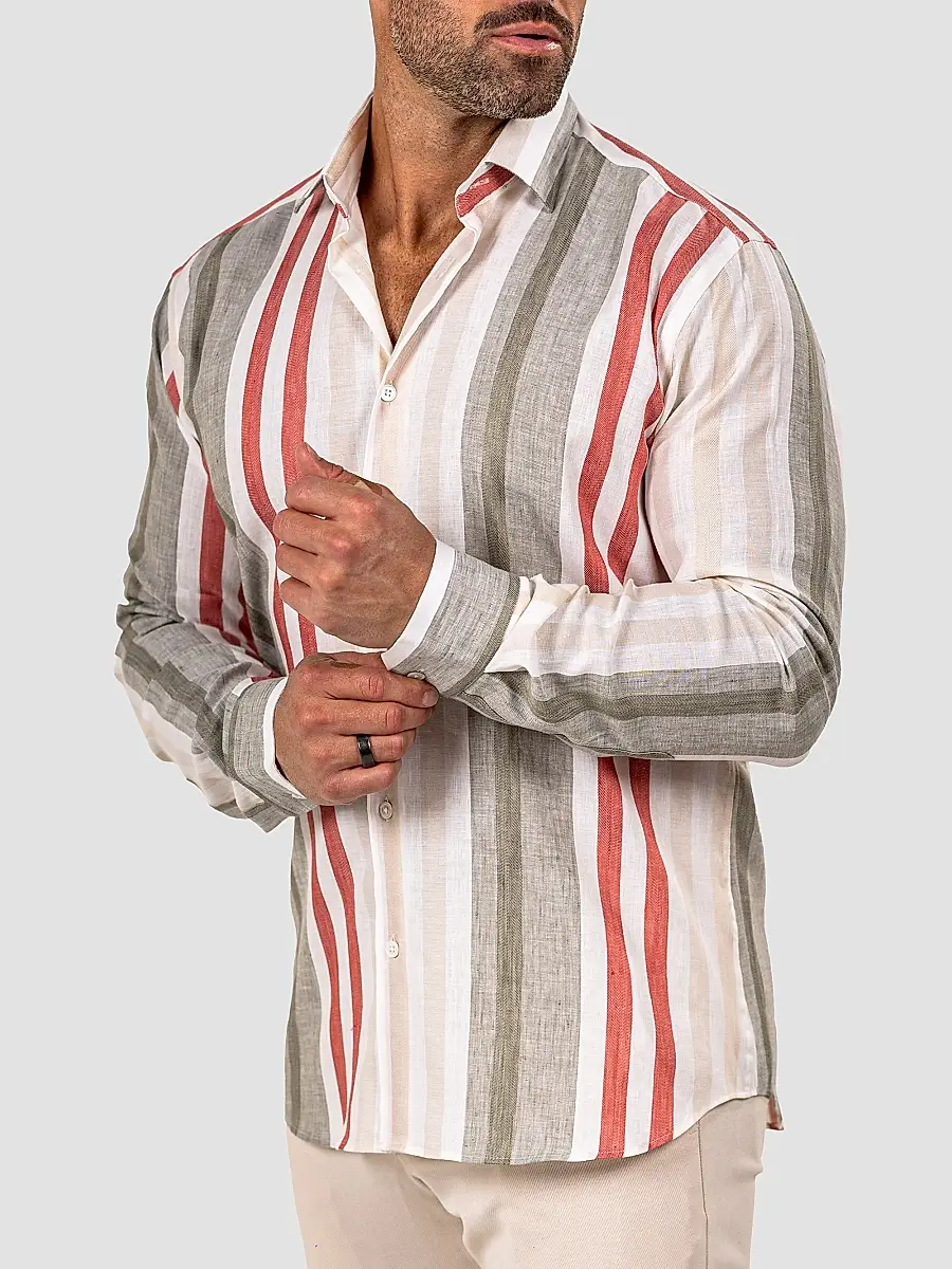 Maceoo Men's Fibonacci Marthyr Bold Stripe Shirt | Thumbnail 6 Maceoo Men's Fibonacci Marthyr Bold Stripe Shirt | Thumbnail 6