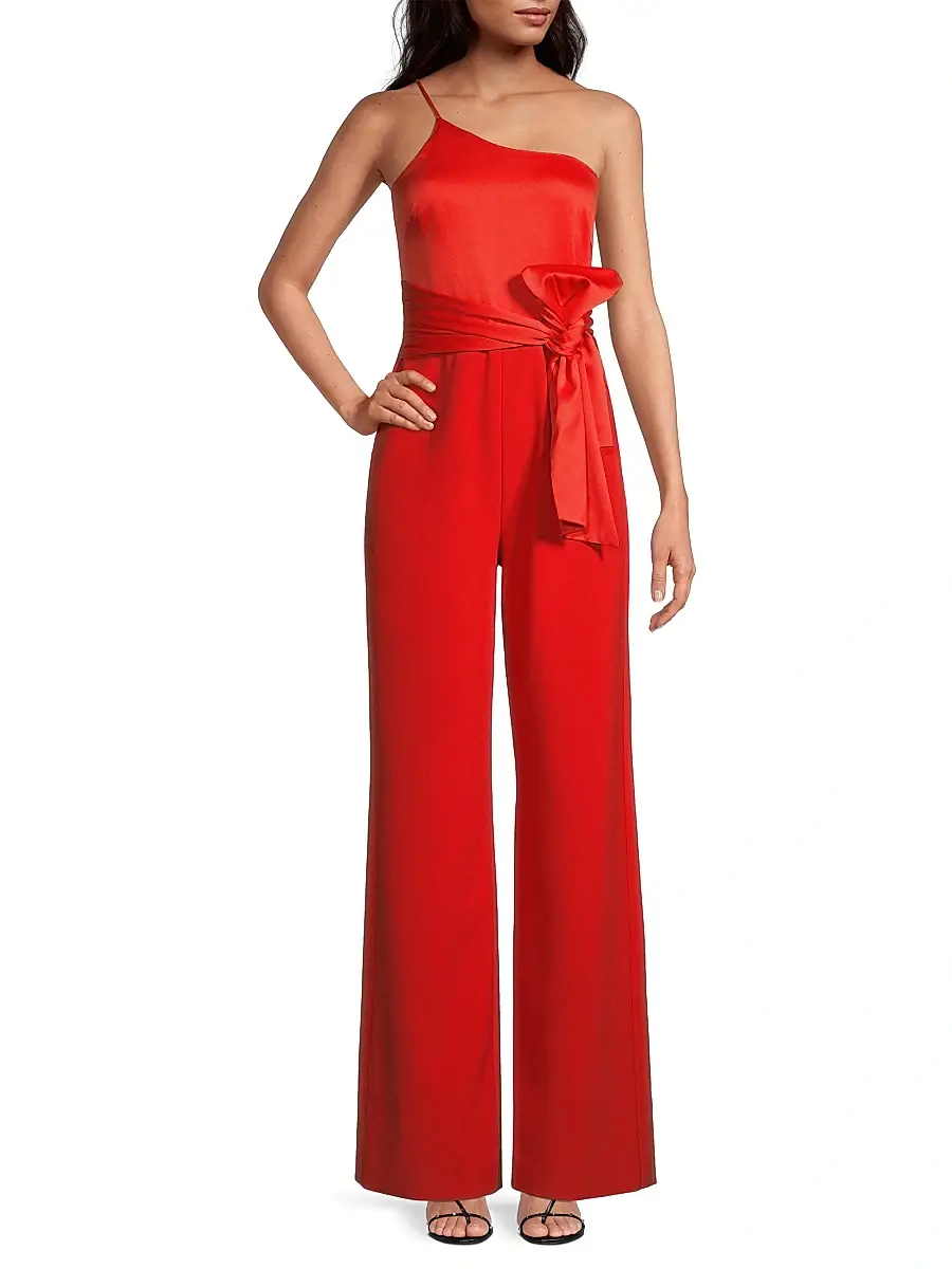 Likely Women's Yara One-Shoulder Bow Jumpsuit | Thumbnail 2