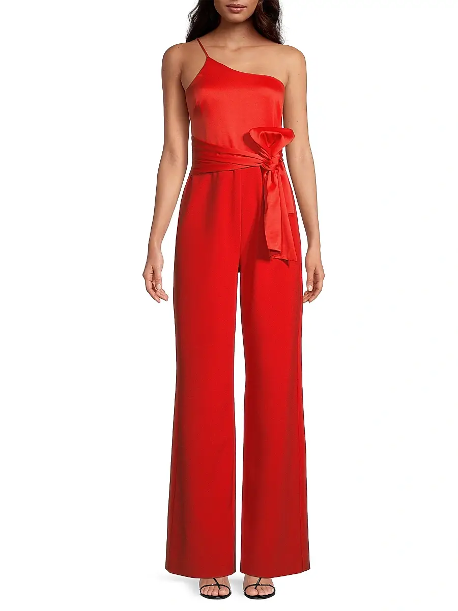Likely Women's Yara One-Shoulder Bow Jumpsuit | Thumbnail 3