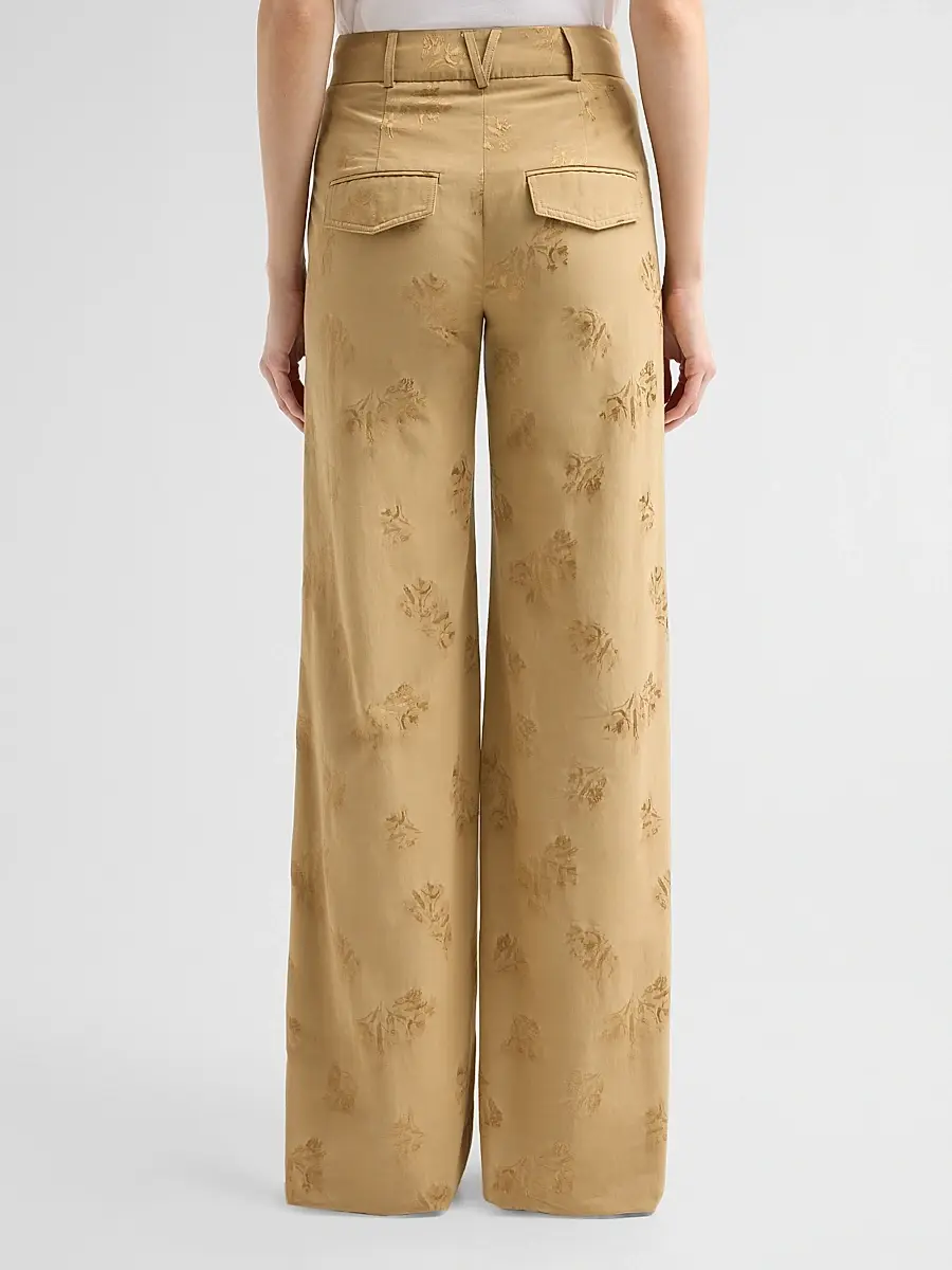 Veronica Beard Women's Cole Printed Cotton-Blend Pants | Thumbnail 3 Veronica Beard Women's Cole Printed Cotton-Blend Pants | Thumbnail 3