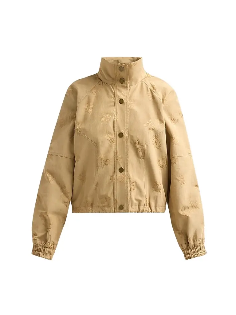 Veronica Beard Women's Ainsworth Paisley Cotton-Blend Jacket - Sand - Size XL | Image 1 Veronica Beard Women's Ainsworth Paisley Cotton-Blend Jacket - Sand - Size XL | Image 1