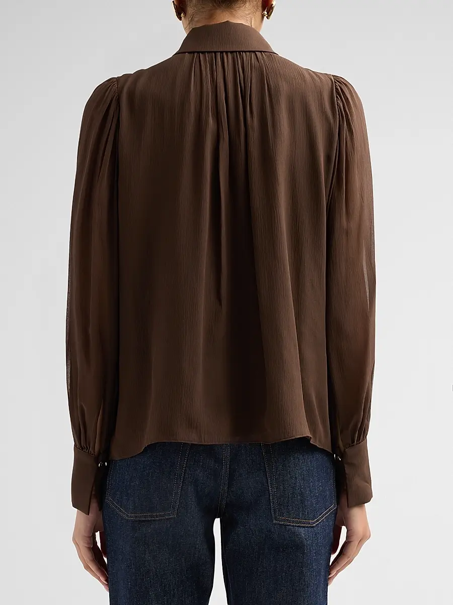 Ramy Brook Women's Claire Silk Ruffle Blouse | Thumbnail 3 Ramy Brook Women's Claire Silk Ruffle Blouse | Thumbnail 3
