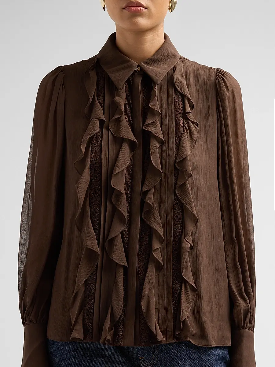Ramy Brook Women's Claire Silk Ruffle Blouse | Thumbnail 5 Ramy Brook Women's Claire Silk Ruffle Blouse | Thumbnail 5