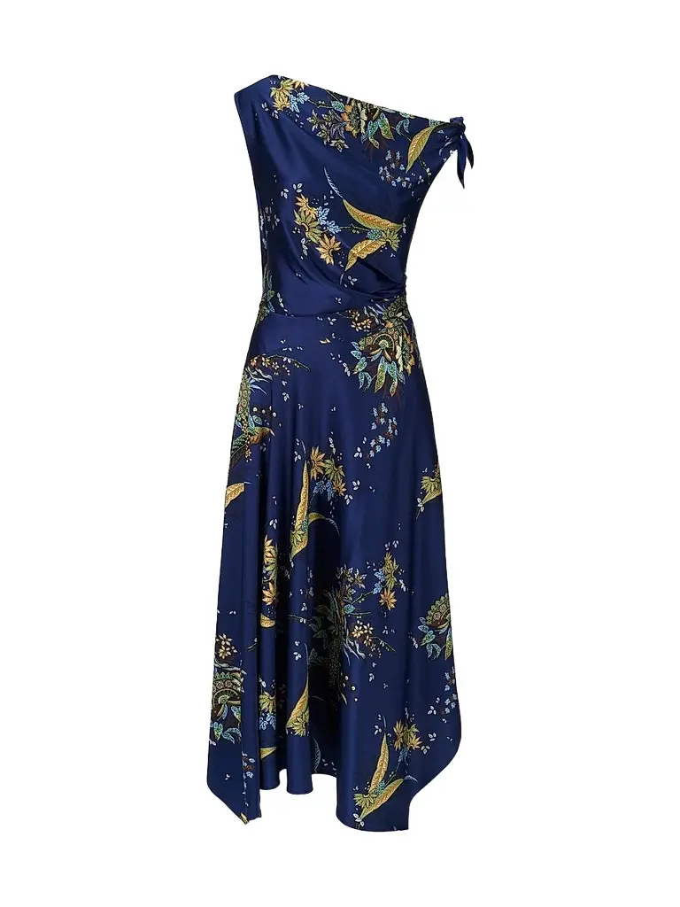 Staud Women's Portia Silk Maxi Dress - Tapestry Midnight - Size 12 | Image 1 Staud Women's Portia Silk Maxi Dress - Tapestry Midnight - Size 12 | Image 1
