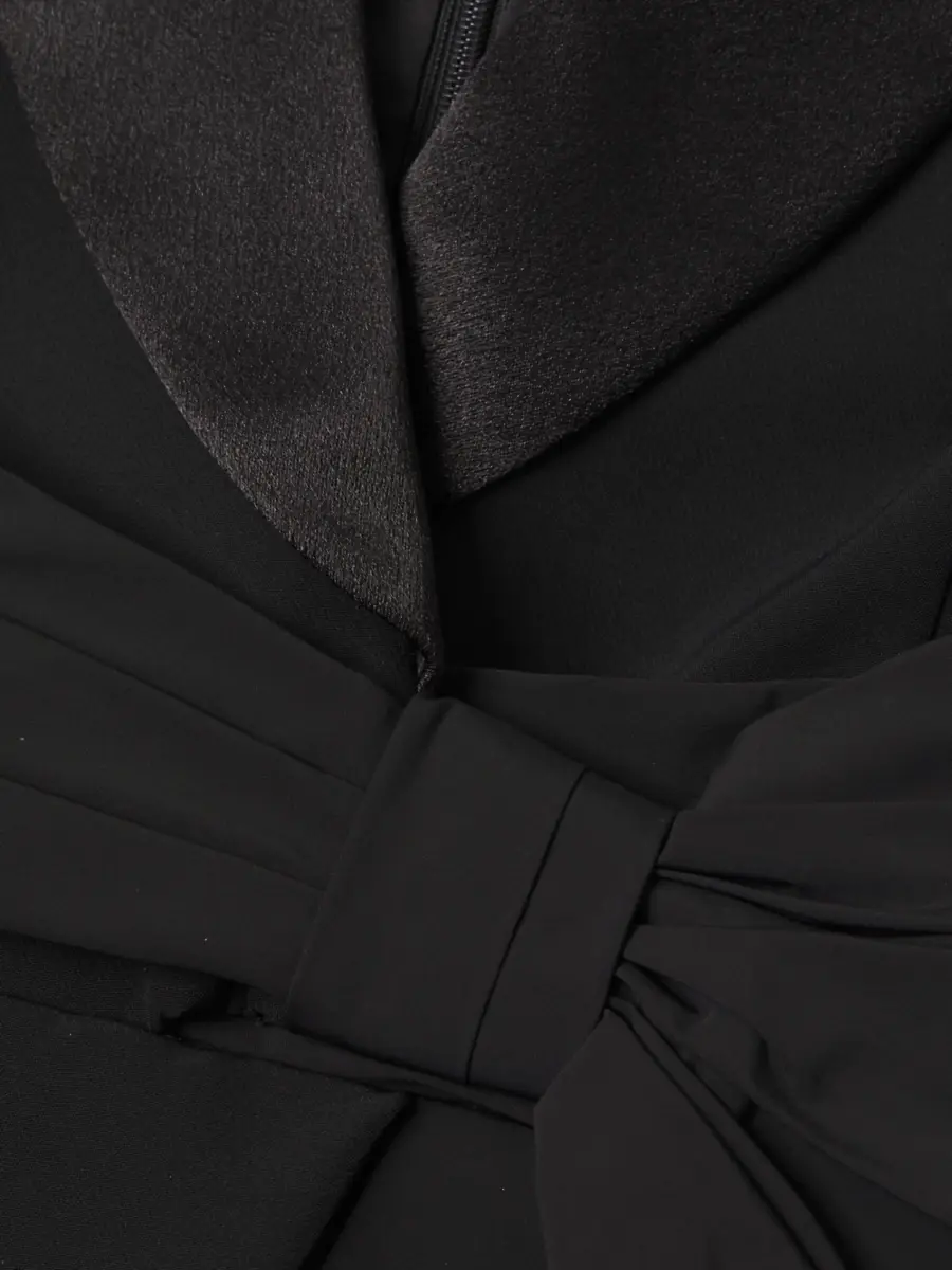 Aidan Mattox Women's Draped Stretch-Crepe Tuxedo-Style Jumpsuit | Thumbnail 6 Aidan Mattox Women's Draped Stretch-Crepe Tuxedo-Style Jumpsuit | Thumbnail 6