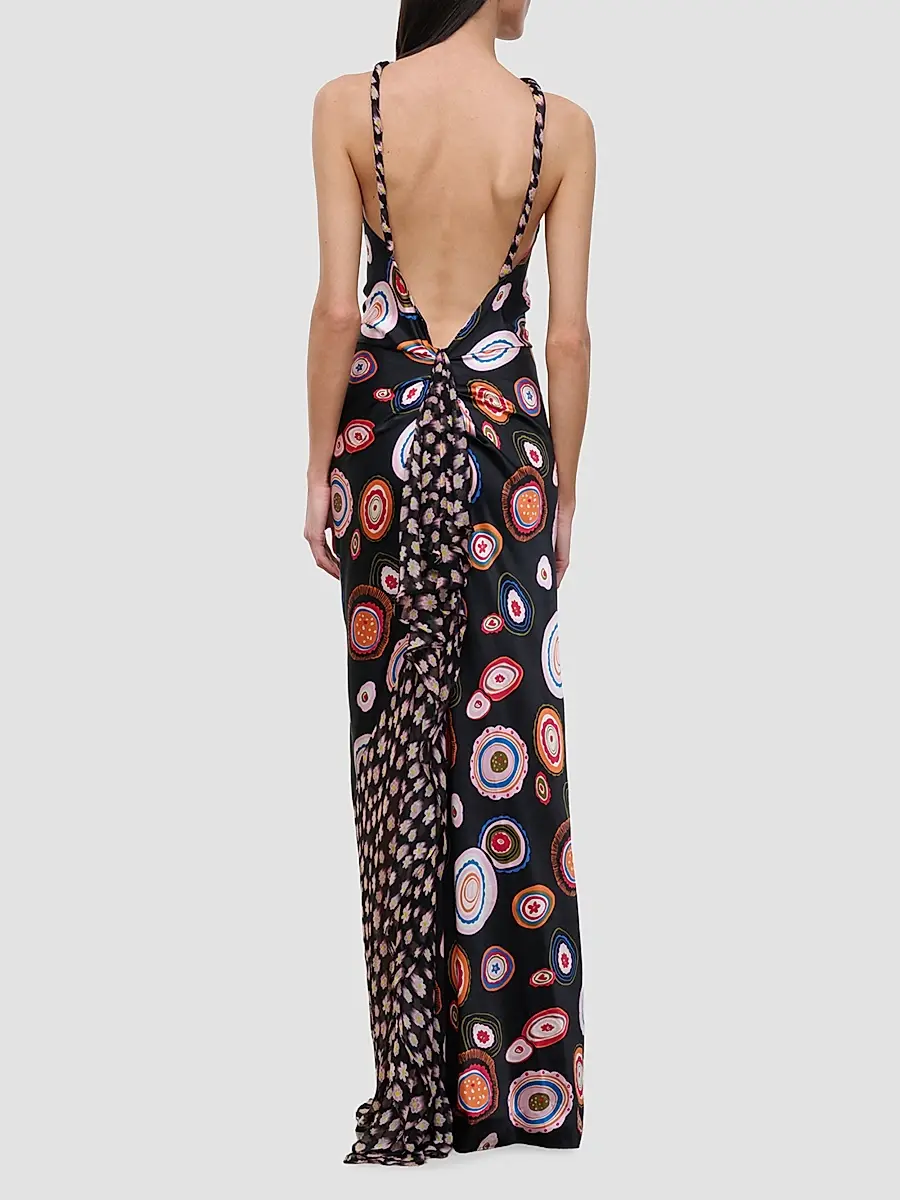 Staud Women's Charli Silk Maxi Dress | Thumbnail 4