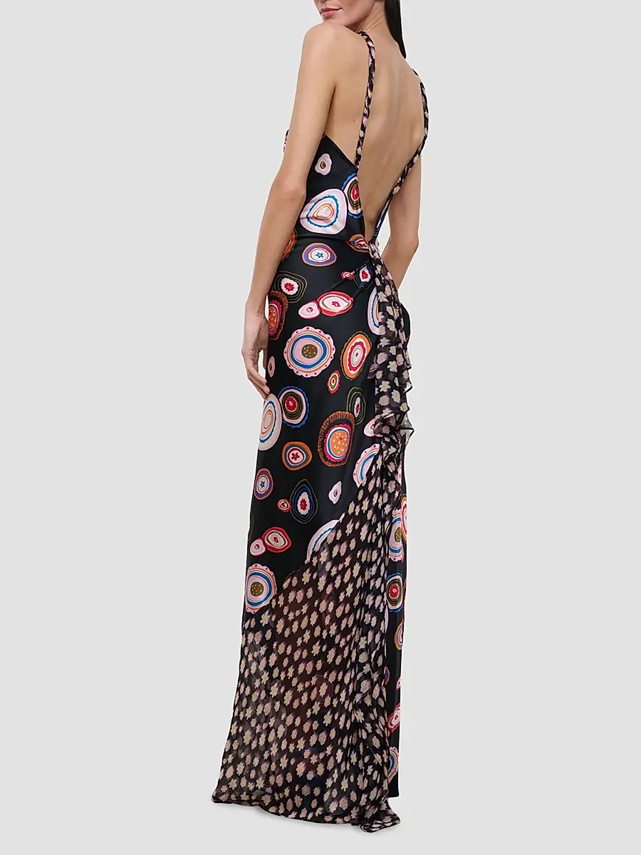 Staud Women's Charli Silk Maxi Dress | Thumbnail 7