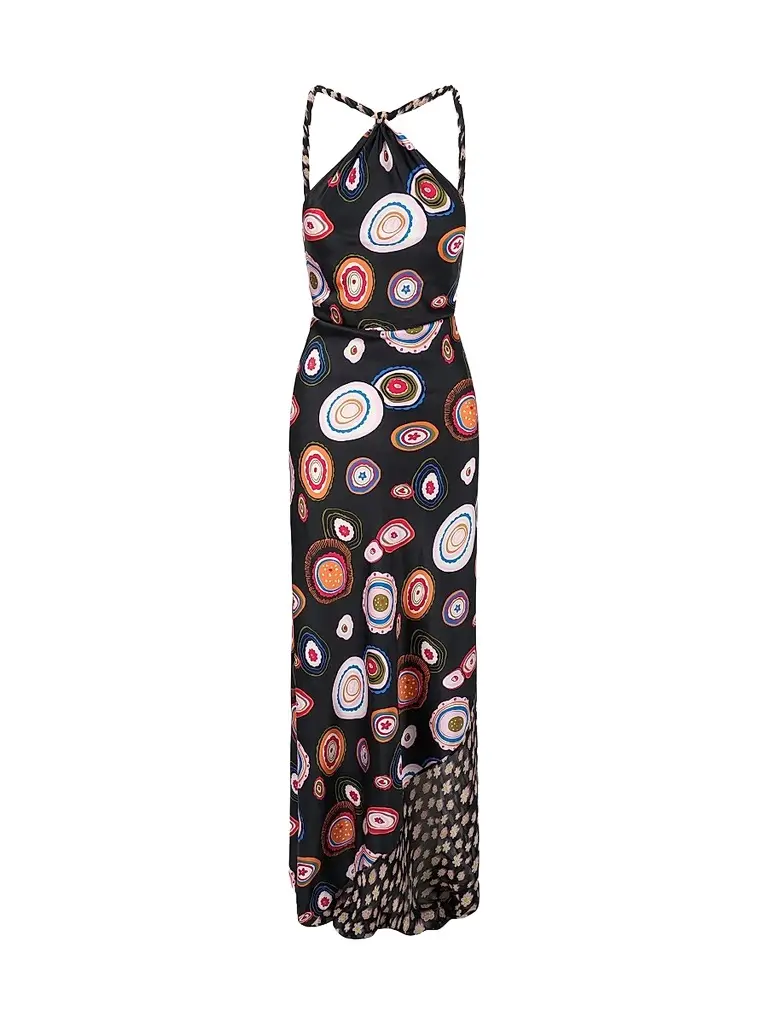 Staud Women's Charli Silk Maxi Dress - Millefiori Multi - Size 14 | Image 1 Staud Women's Charli Silk Maxi Dress - Millefiori Multi - Size 14 | Image 1