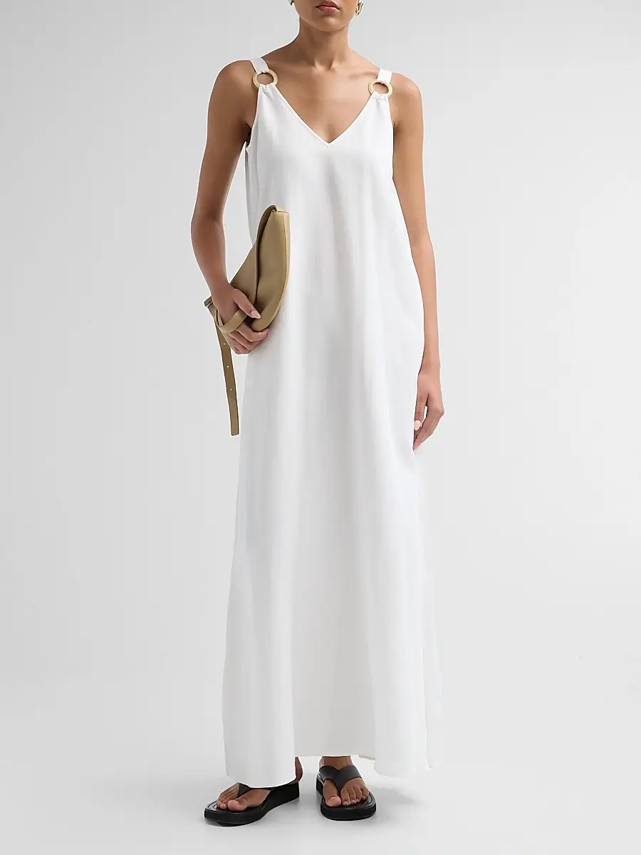 L'Agence Women's Didi O-Ring Strap Maxi Dress | Thumbnail 2 L'Agence Women's Didi O-Ring Strap Maxi Dress | Thumbnail 2