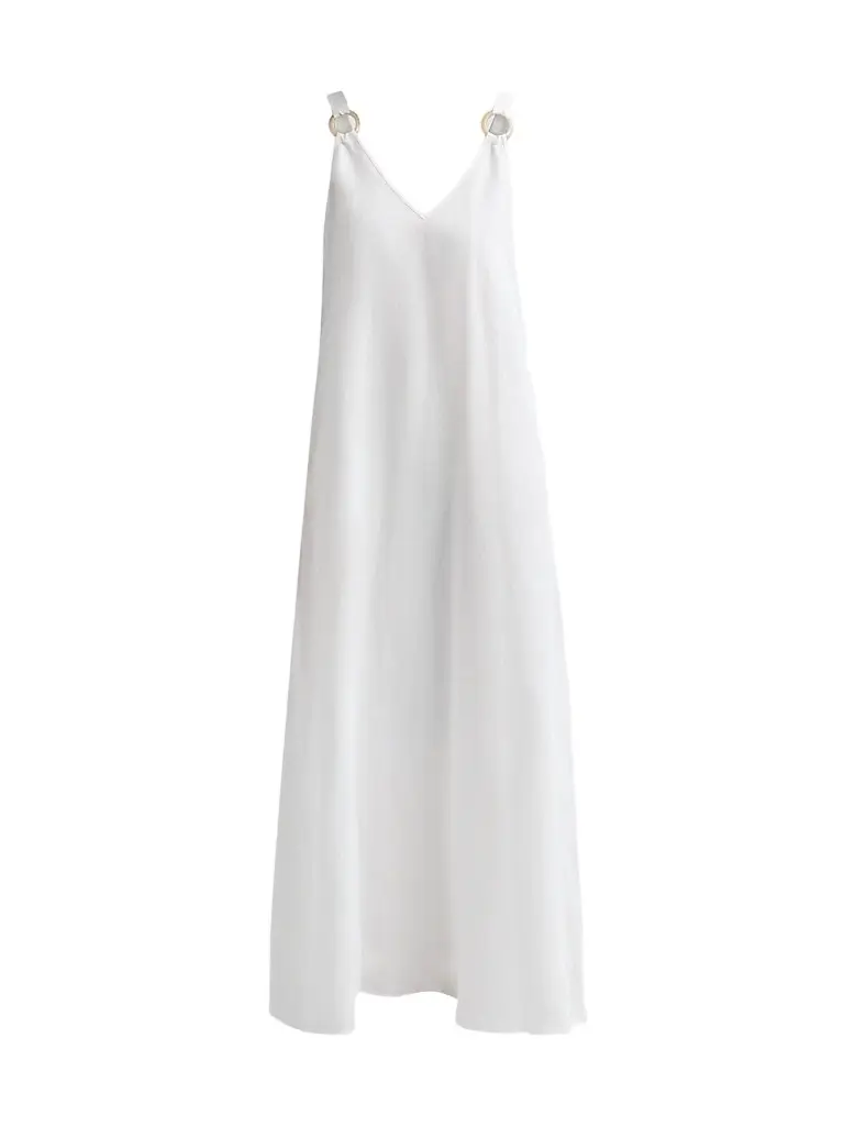 L'Agence Women's Didi O-Ring Strap Maxi Dress - White - Size XL | Image 1 L'Agence Women's Didi O-Ring Strap Maxi Dress - White - Size XL | Image 1