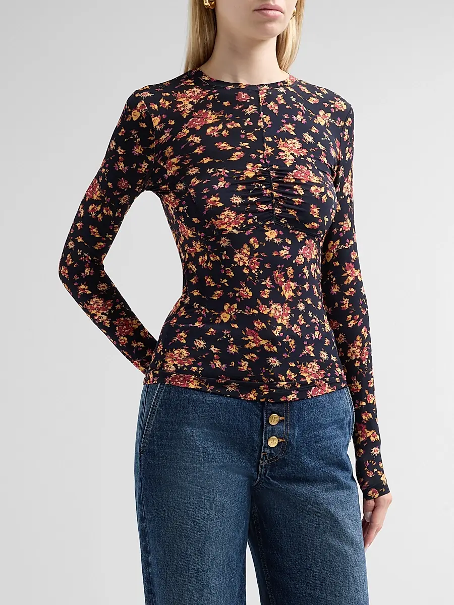 Ulla Johnson Women's Neri Long-Sleeve Jersey Top | Thumbnail 5 Ulla Johnson Women's Neri Long-Sleeve Jersey Top | Thumbnail 5