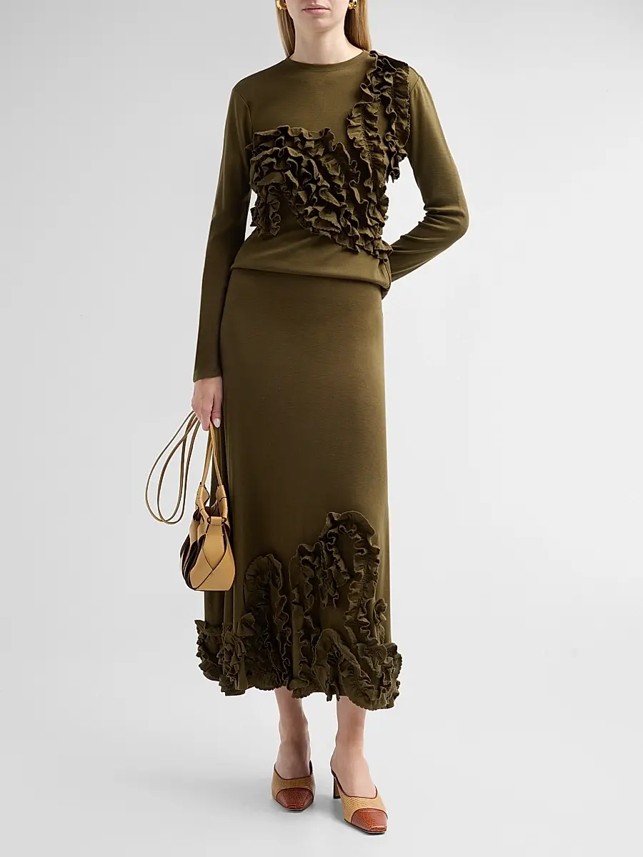 Ulla Johnson Women's Heloise Jersey Midi Skirt | Thumbnail 2