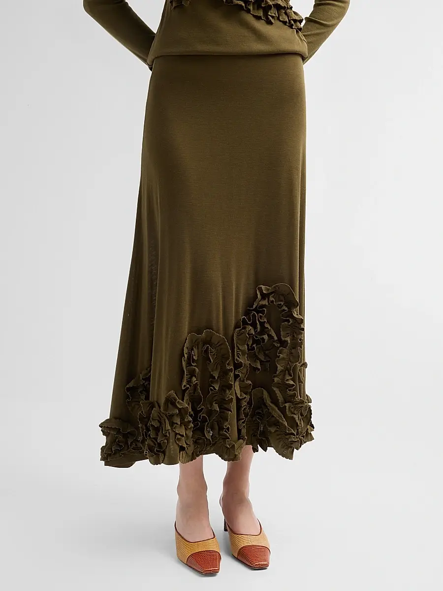 Ulla Johnson Women's Heloise Jersey Midi Skirt | Thumbnail 4