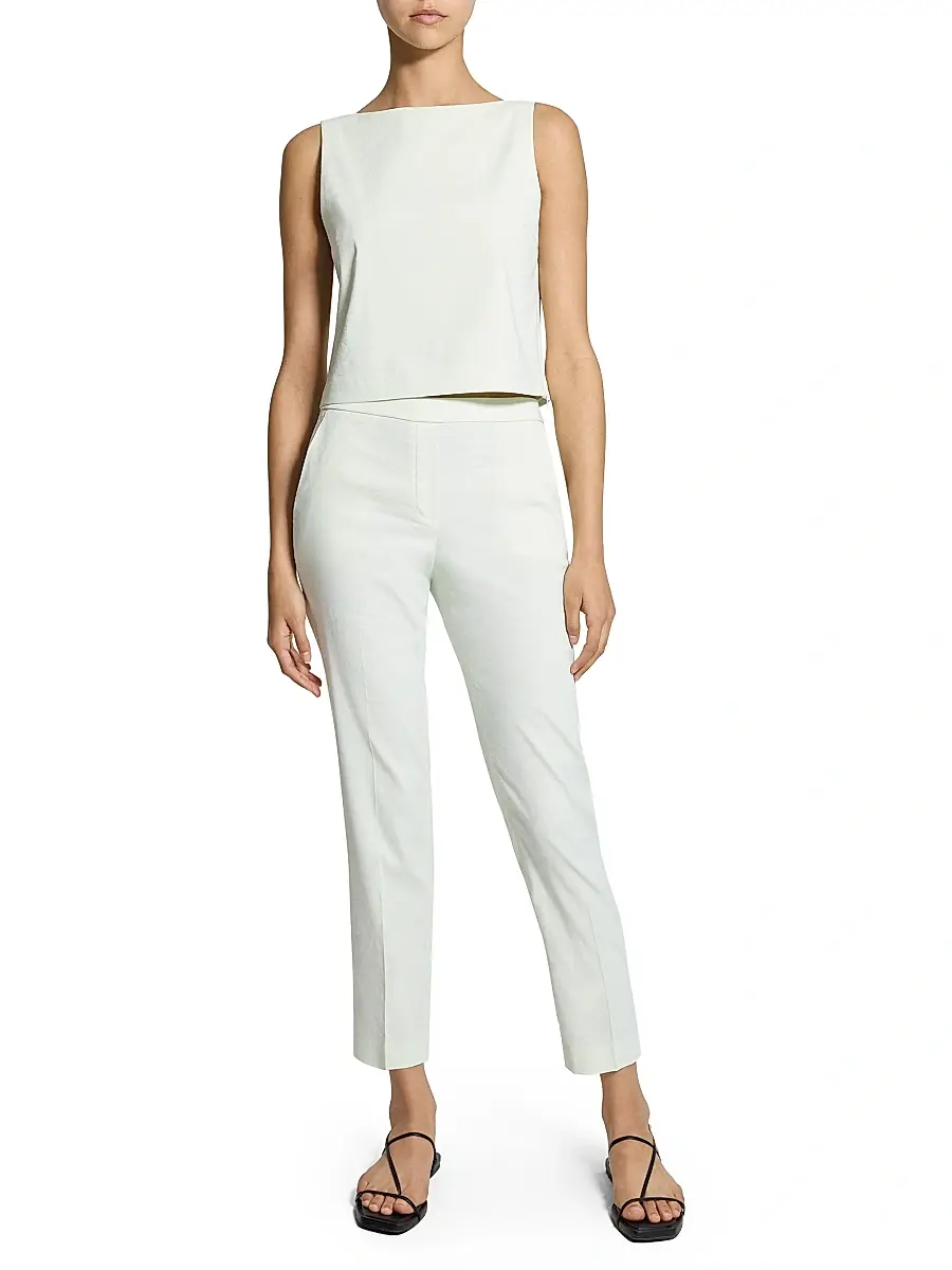 Theory Women's Cropped Boatneck Top | Thumbnail 2