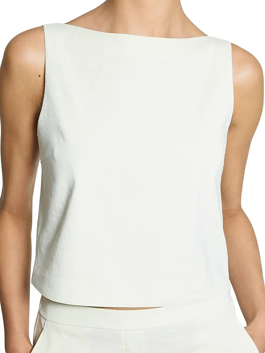 Theory Women's Cropped Boatneck Top | Thumbnail 6