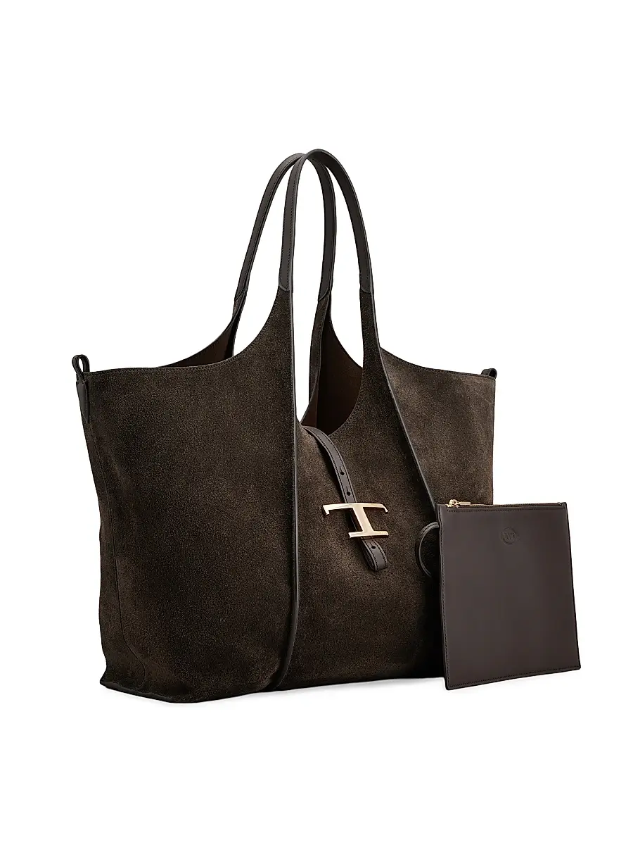 Tod's Women's Medium Suede Shopping Tote Bag | Thumbnail 7 Tod's Women's Medium Suede Shopping Tote Bag | Thumbnail 7