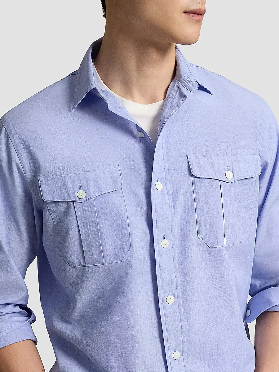 Polo Ralph Lauren Men's Classic-Fit End-on-End Workshirt | Thumbnail 5 Polo Ralph Lauren Men's Classic-Fit End-on-End Workshirt | Thumbnail 5