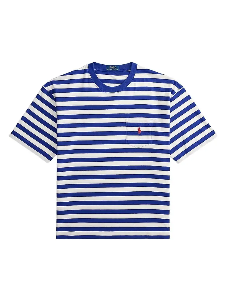 Polo Ralph Lauren Men's Striped Cotton Jersey T-Shirt | Image 1 Polo Ralph Lauren Men's Striped Cotton Jersey T-Shirt | Image 1