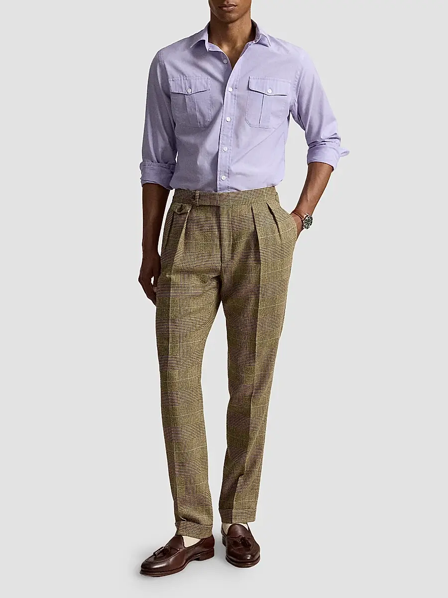 Polo Ralph Lauren Men's Classic-Fit End-on-End Workshirt | Thumbnail 2 Polo Ralph Lauren Men's Classic-Fit End-on-End Workshirt | Thumbnail 2