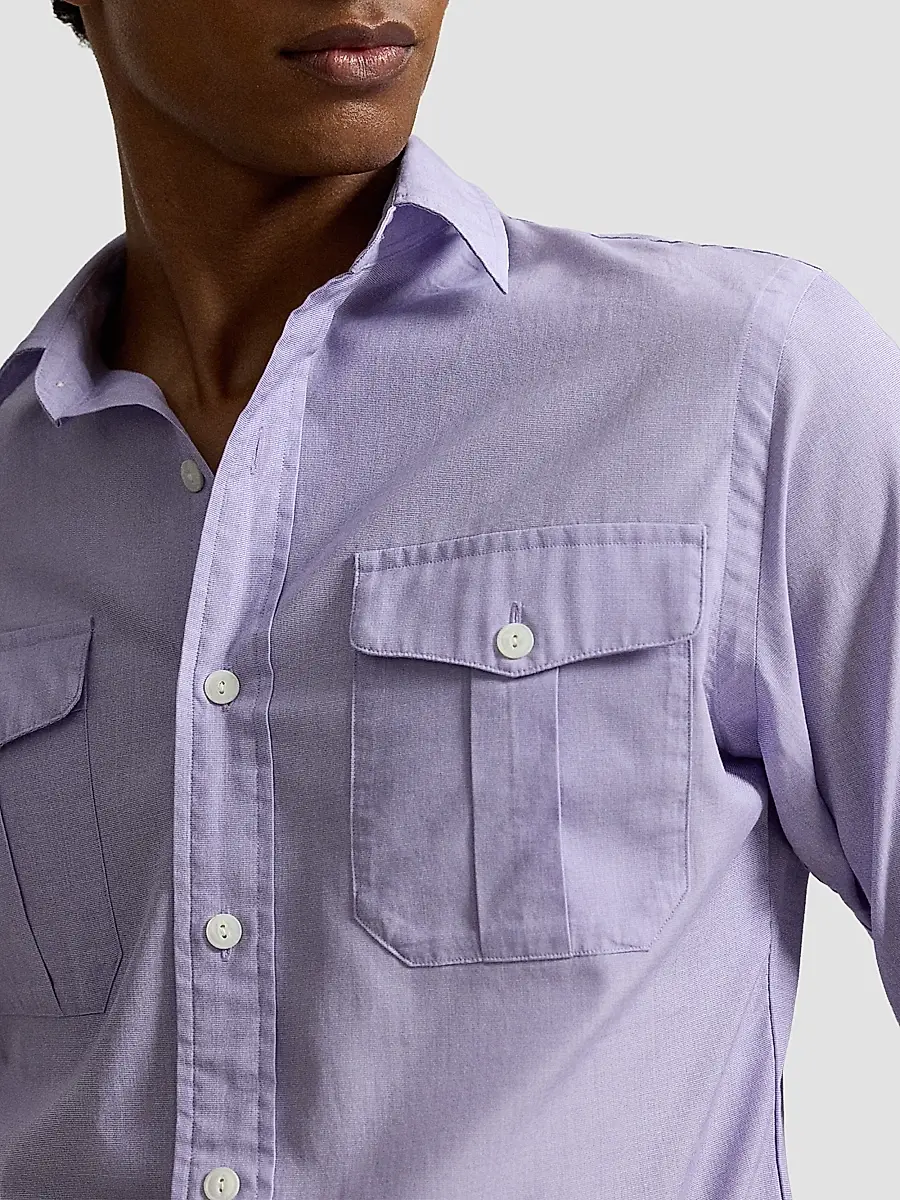 Polo Ralph Lauren Men's Classic-Fit End-on-End Workshirt | Thumbnail 5 Polo Ralph Lauren Men's Classic-Fit End-on-End Workshirt | Thumbnail 5