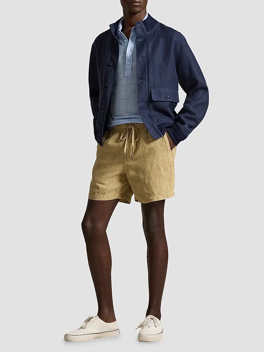 Polo Ralph Lauren Men's Linen Drawstring Shorts | Thumbnail 2 Polo Ralph Lauren Men's Linen Drawstring Shorts | Thumbnail 2
