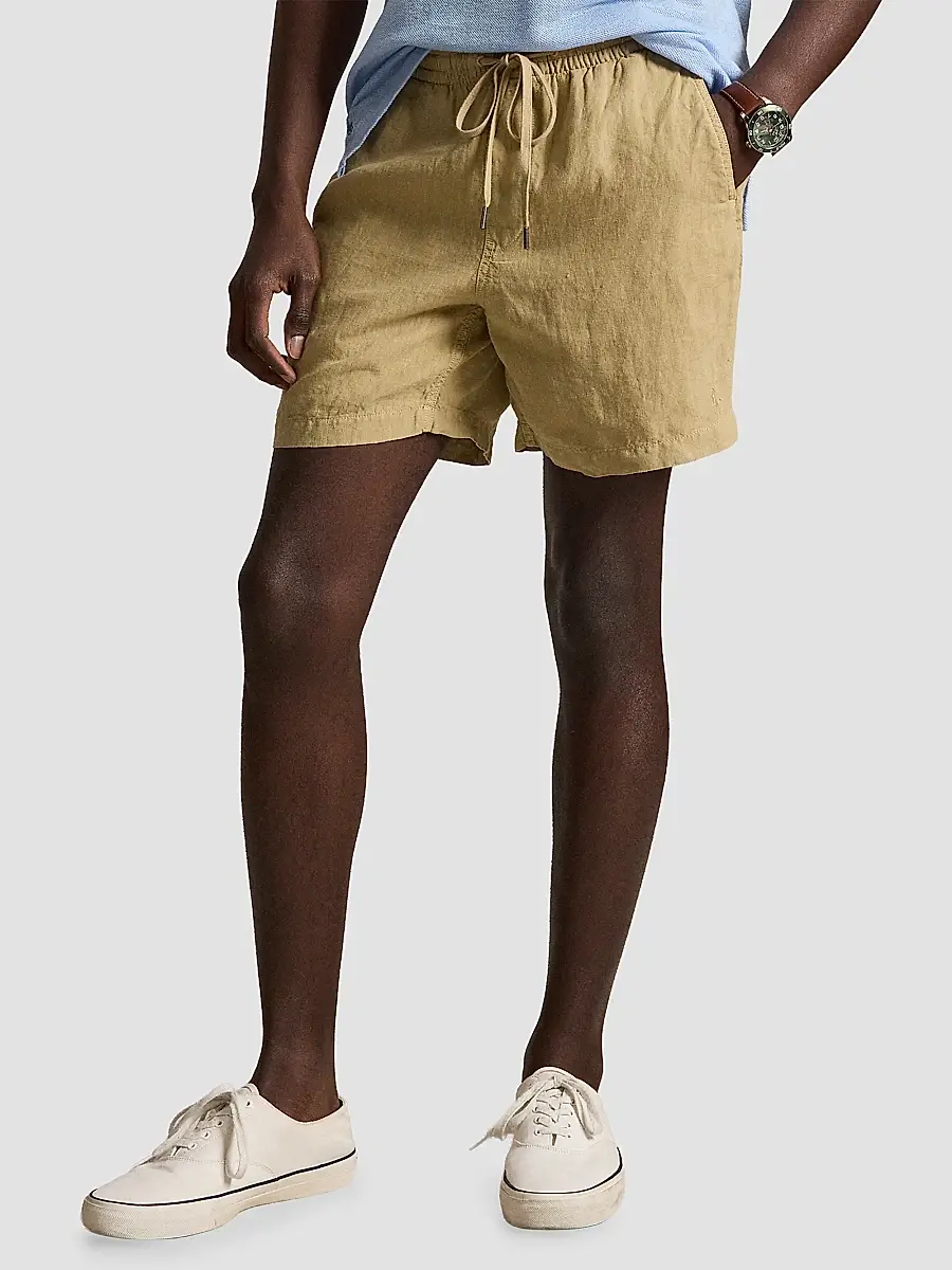 Polo Ralph Lauren Men's Linen Drawstring Shorts | Thumbnail 4 Polo Ralph Lauren Men's Linen Drawstring Shorts | Thumbnail 4