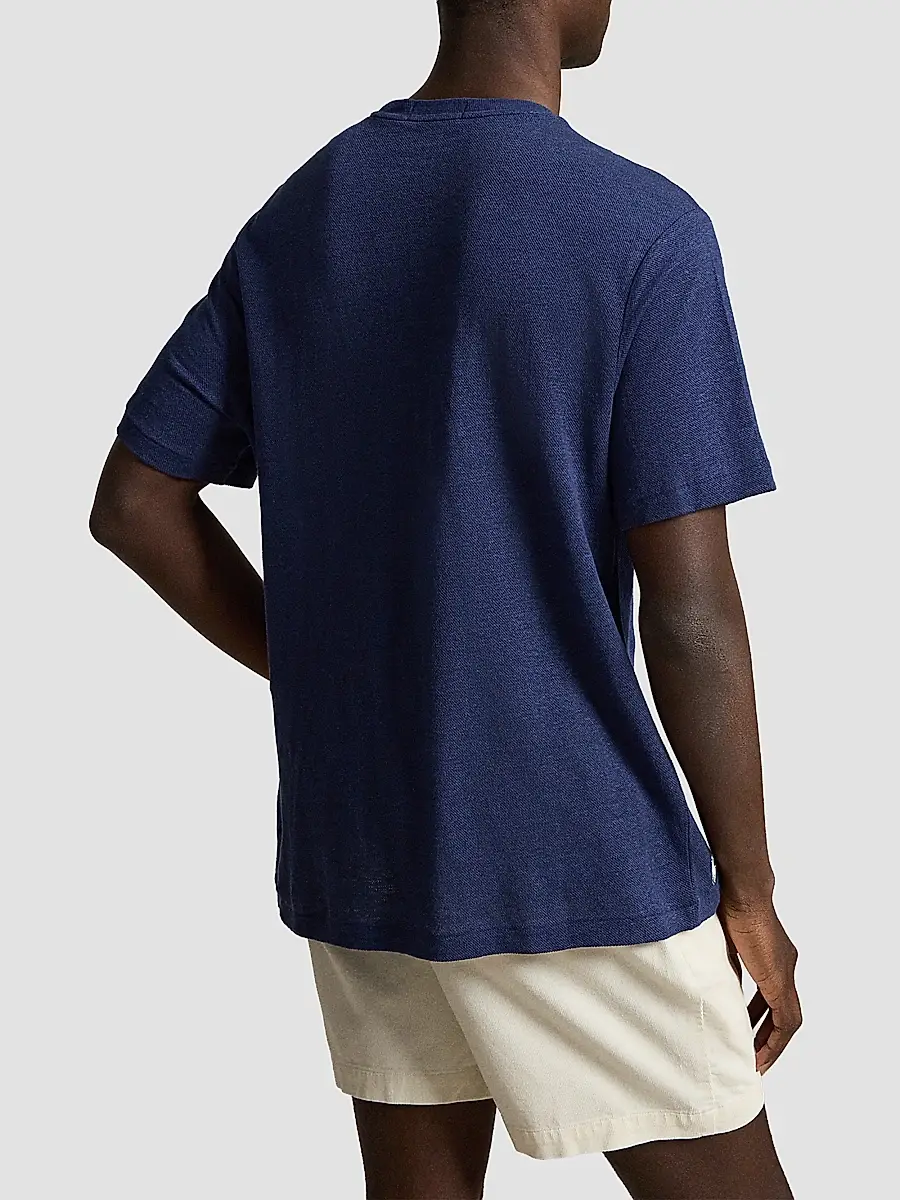 Polo Ralph Lauren Men's Standard-Fit Linen Mesh T-Shirt | Thumbnail 3 Polo Ralph Lauren Men's Standard-Fit Linen Mesh T-Shirt | Thumbnail 3